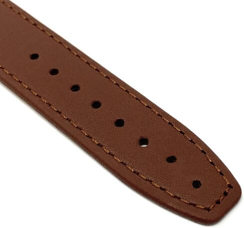 Bandini Leather Watch Band Strap - Classic - Slim - 2 Colors (With or Without Stitch) - 6mm, 8mm, 10mm, 12mm, 14mm, 16mm, 18mm, 20mm (Also comes in Extra Long, XL) in Saudi Arabia