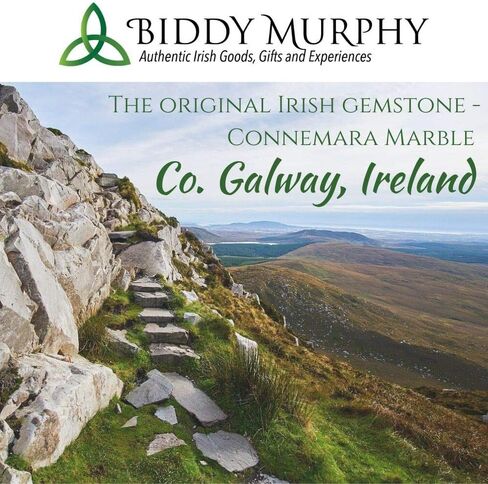 Biddy Murphy 925 Sterling Silver Celtic Trinity Knot Pendant & Connemara Marble Inlay, Traditional Irish Women's Jewelry Handcrafted by Ireland's Finest Artisan Jewelers, 18" Inch in Saudi Arabia