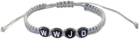 أساور WWJD HWLF قابلة للتعديل للنساء والرجال والمراهقين ماذا سيفعل يسوع/سيحب أول أساور مطرزة يدويًا الإيمان المسيحي نعمة حماية المجوهرات سوار ديني ملهم in Saudi Arabia