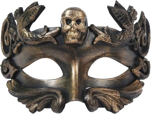 CENFPOLA Costume Mask for Men's Venetian Half Face Masquerade Mask Roman Greek Design Mardi Gras Halloween Party in Kuwait