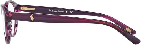Polo Ralph Lauren Unisex Adult PP8036 Rectangular Prescription Eyewear Frames, Matte Black with Shiny Black On Red/Demo Lens, 46 mm in Saudi Arabia