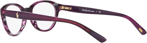 Polo Ralph Lauren Unisex Adult PP8036 Rectangular Prescription Eyewear Frames, Matte Black with Shiny Black On Red/Demo Lens, 46 mm in Saudi Arabia