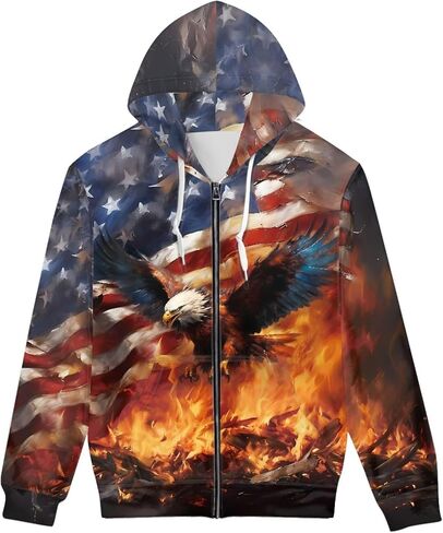 GLUDEAR Men's Realistic 3D Digital Print Pullover Hoodie Hooded Sweatshirt in Saudi Arabia