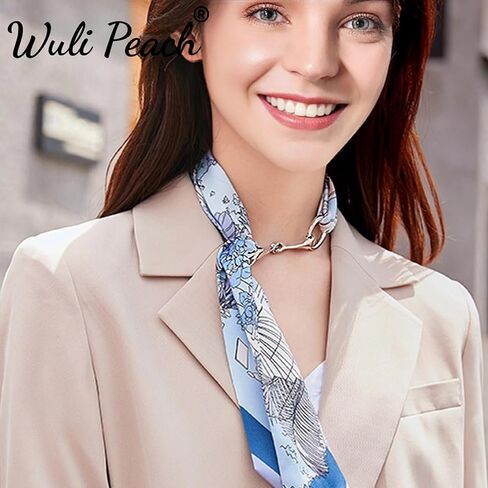 WULI PEACH Horsebit Scarf Ring, Vacuum Plating Stainless Steel eggbutt Equestrian Neck Horsebit Scarf Ring Belt Buckle in Saudi Arabia