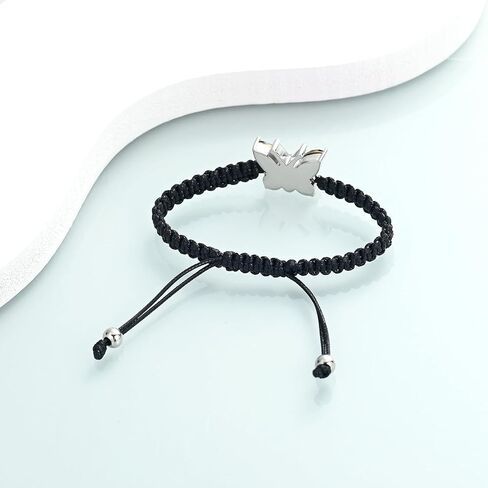 shajwo Cremation Jewelry Butterfly Urn Bracelet for Human Ashes for Women Adjustable Memorial Keepsake Rope Bracelet in Saudi Arabia