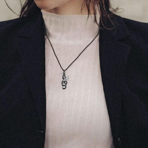 GMXLin Music Note Cremation Urn Necklace for Ashes Locket Hold Ashes Keepsake Memorial Pendant For Men Women in Saudi Arabia