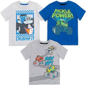 Blaze and the Monster Machines Pickle Crusher Blaze Stripes Zeg Stripes 3 Pack T-Shirts Toddler to Little Kid in Kuwait
