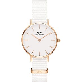 Daniel Wellington Petite Dover 28mm Women's Watch, Fabric (Polyester) Rose Gold Watch for Women in Kuwait