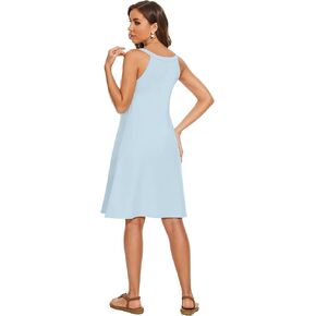 TAIPOVE ملابس نوم نسائية بدون أكمام مع حمالة صدر مدمجة من القطن برقبة رسن فساتين ناعمة ومريحة ملابس نوم لطيفة in Kuwait