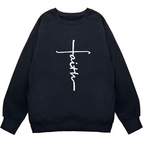 YITAN Faith Women Sweatshirt Teen Girl Pullover