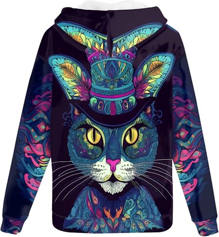 GLUDEAR Men's Realistic 3D Digital Print Pullover Hoodie Hooded Sweatshirt in Saudi Arabia