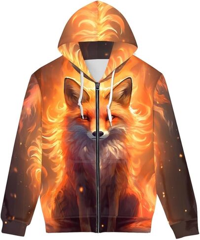 GLUDEAR Men's Realistic 3D Digital Print Pullover Hoodie Hooded Sweatshirt in Saudi Arabia