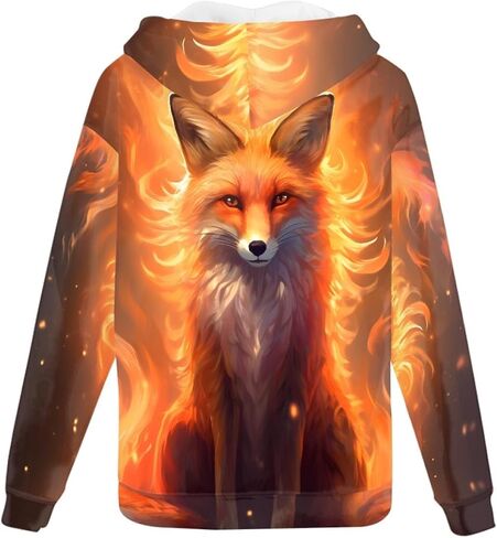 GLUDEAR Men's Realistic 3D Digital Print Pullover Hoodie Hooded Sweatshirt in Saudi Arabia
