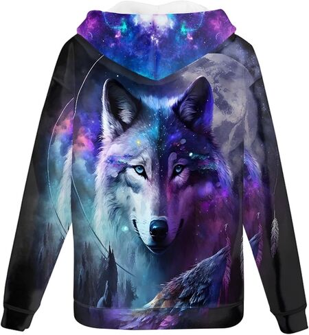 GLUDEAR Men's Realistic 3D Digital Print Pullover Hoodie Hooded Sweatshirt in Saudi Arabia