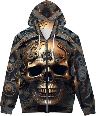 GLUDEAR Men's Realistic 3D Digital Print Pullover Hoodie Hooded Sweatshirt in Saudi Arabia