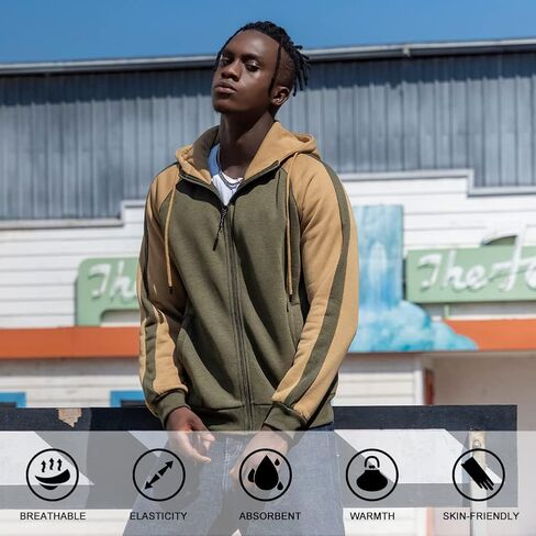 سويت شيرت DUOFIER للرجال بأكمام طويلة وقلنسوة للجري في صالة الألعاب الرياضية وخفيف الوزن وذو جيوب in Kuwait