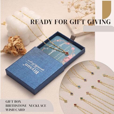 قلادة جوهرة الميلاد للنساء، هدايا عيد ميلاد لها، قلادات ذهبية للنساء العصرية المعينية جوهرة الميلاد قلادة قلادة 21st 30th أمي هدية عيد ميلاد مجوهرات عيد الميلاد لصديقة ابنة تخزين المواد للمراهقين in Kuwait
