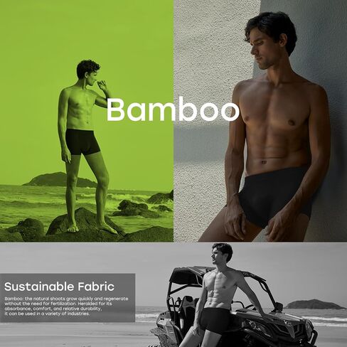5Mayi Mens Underwear Mens Bamboo Viscose Boxer Briefs for Men Pack No Open Fly Mens Trunks Underwear in Saudi Arabia