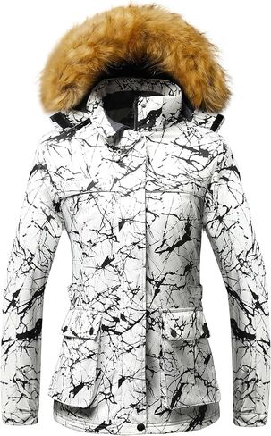 Wantdo Women's Waterproof Ski Jacket Windproof Winter Snow Coat Mountain Snowboarding Jackets Outdoor Fleece Parka in Saudi Arabia