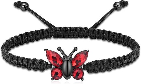shajwo Cremation Jewelry Butterfly Urn Bracelet for Human Ashes for Women Adjustable Memorial Keepsake Rope Bracelet in Saudi Arabia