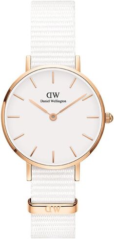 Daniel Wellington Petite Dover 28mm Women's Watch, Fabric (Polyester) Rose Gold Watch for Women in Saudi Arabia
