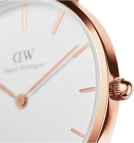 Daniel Wellington Petite Dover 28mm Women's Watch, Fabric (Polyester) Rose Gold Watch for Women in Saudi Arabia