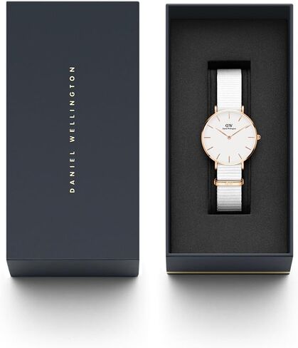 Daniel Wellington Petite Dover 28mm Women's Watch, Fabric (Polyester) Rose Gold Watch for Women in Saudi Arabia