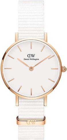 Daniel Wellington Petite Dover 28mm Women's Watch, Fabric (Polyester) Rose Gold Watch for Women in Saudi Arabia