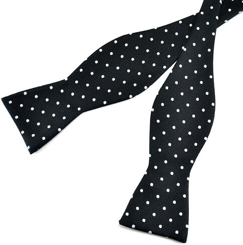 PenSee Mens Self Bow Tie Polka Dots Woven Silk Bow Ties in Saudi Arabia