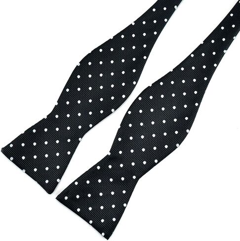 PenSee Mens Self Bow Tie Polka Dots Woven Silk Bow Ties in Saudi Arabia