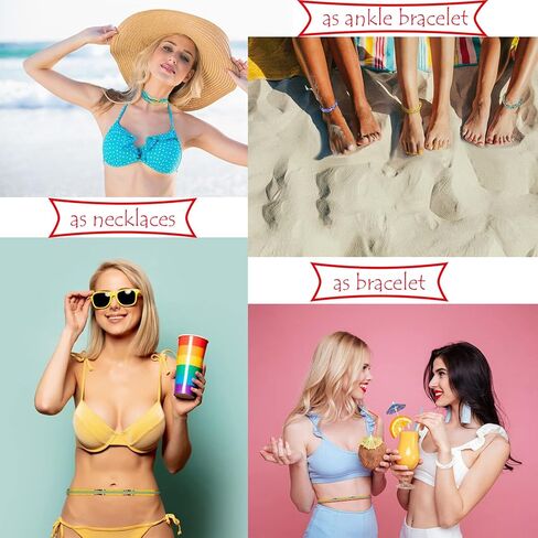 24 قطعة من خرز الخصر للنساء من Honsny، سلاسل الخصر للنساء، سلسلة الجسم، خرز البطن، سلسلة مرنة، خرز خصر أفريقي ملون، حجم كبير لفقدان مجوهرات بيكيني الشاطئ للنساء والفتيات in Kuwait