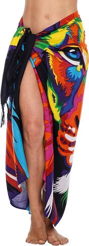 SHU-SHI Womens Sarong Pareo Cover Up Bathing suit Women Beach Wrap Long Pool Trip Resort Skirt in Saudi Arabia