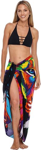 SHU-SHI Womens Sarong Pareo Cover Up Bathing suit Women Beach Wrap Long Pool Trip Resort Skirt in Saudi Arabia
