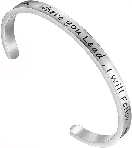 FEELMEM Where You Lead I Will Follow Friendship Bracelet Mother Daughter Jewelry Best Friend Gift in Saudi Arabia