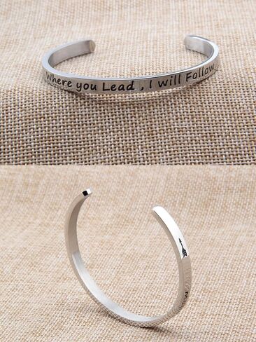 FEELMEM Where You Lead I Will Follow Friendship Bracelet Mother Daughter Jewelry Best Friend Gift in Saudi Arabia