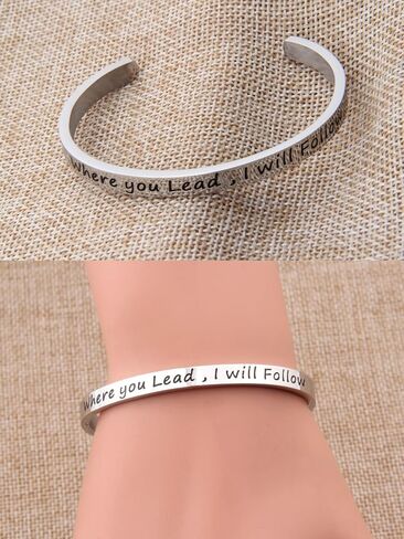 FEELMEM Where You Lead I Will Follow Friendship Bracelet Mother Daughter Jewelry Best Friend Gift in Saudi Arabia