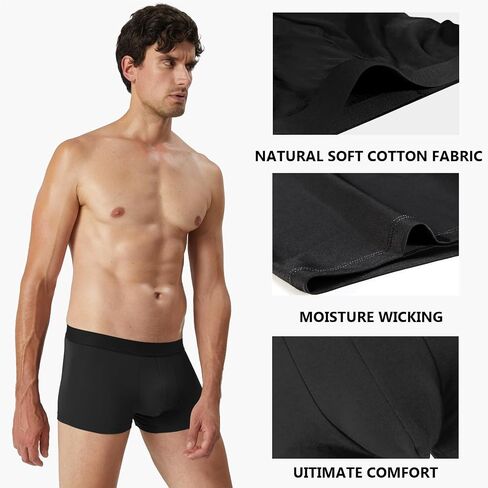 5Mayi Mens Underwear Mens Bamboo Viscose Boxer Briefs for Men Pack No Open Fly Mens Trunks Underwear in Saudi Arabia