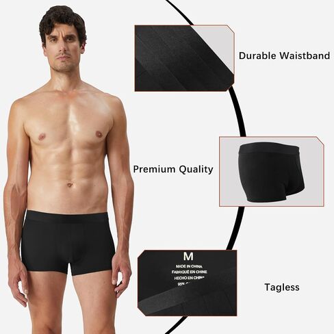 5Mayi Mens Underwear Mens Bamboo Viscose Boxer Briefs for Men Pack No Open Fly Mens Trunks Underwear in Saudi Arabia