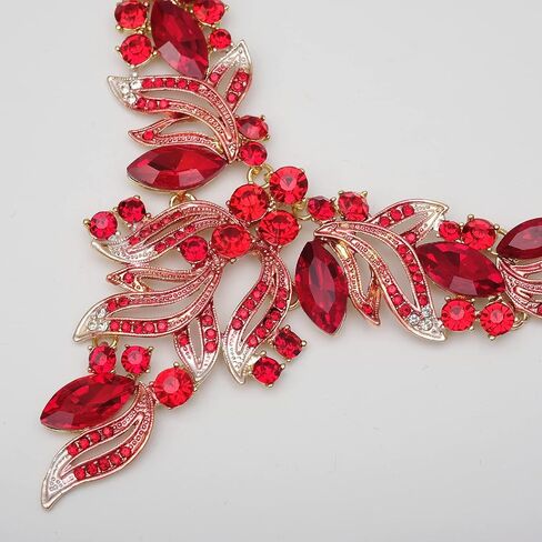 chaoyite Leaf Shape Bridal Costume Jewelry for Bride Wedding Necklace Earrings Bracelet Ring Sets Prom Dress Accessories in Saudi Arabia