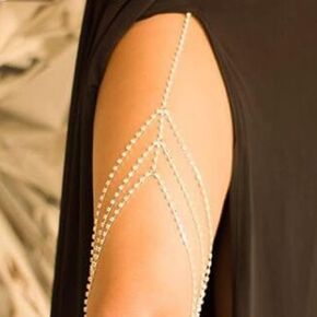 wekicici Rhinestone Sexy Leg Chain Glitter Body Chain Nightclub Fashion Costume Accessories for Women and Girl, Silver in Kuwait