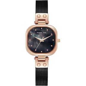 VICTORIA HYDE Dainty Women's Watch, Rectangle Watches for Women, Elegant Women's Wrist Watch, Ladies Watch with Stainless Steel Bracelet or Leather Band