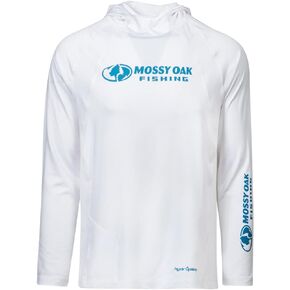 Mossy Oak Men's Lightweight Sun Hoodie, Hooded Fishing Shirts