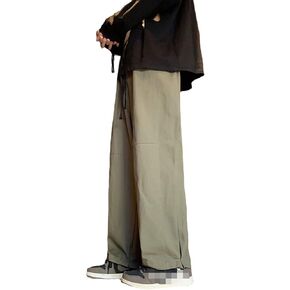 Y2K الرجال السراويل Casul القوطية فضفاض البضائع Sweatpants استرخاء صالح الشارع الشهير بنطال ذو قصة أرجل واسعة مع جيوب