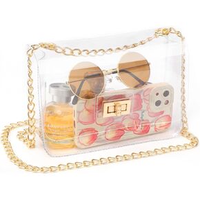 محفظة شفافة للنساء، حقيبة شفافة تمر بالجسم معتمدة من الاستاد للنساء في الحفلات الرياضية in Kuwait