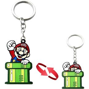 Twin Six Supe Mario Keychain, Anime Cartoon Cosplay Zinc Alloy Key Chains, Gifts for Women, Men, Girls and Boys in Kuwait