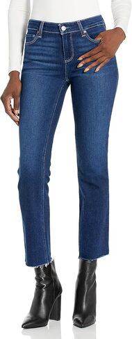 PAIGE Women's Amber Mid Rise Straight Leg Ankle Length in Dream Weaver in Saudi Arabia