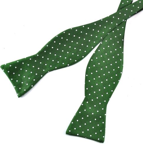 PenSee Mens Self Bow Tie Polka Dots Woven Silk Bow Ties in Saudi Arabia