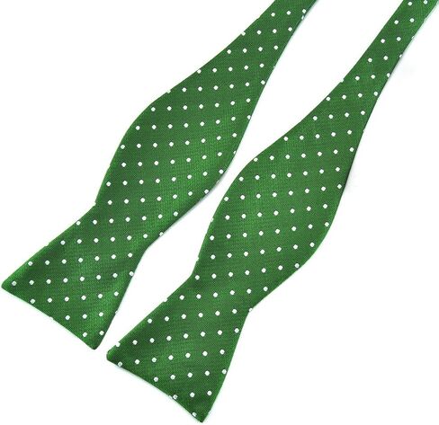 PenSee Mens Self Bow Tie Polka Dots Woven Silk Bow Ties in Saudi Arabia