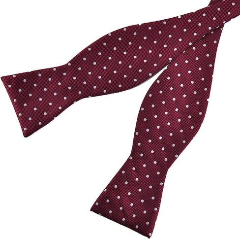 PenSee Mens Self Bow Tie Polka Dots Woven Silk Bow Ties in Saudi Arabia