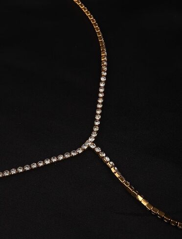 Wekicici Rhinestone Sexy Leg Chain Glitter Body Chain Nightclub Fashion Costume Accessories for Women and Girl in Kuwait